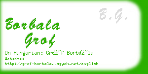 borbala grof business card