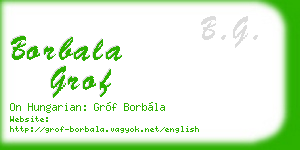 borbala grof business card